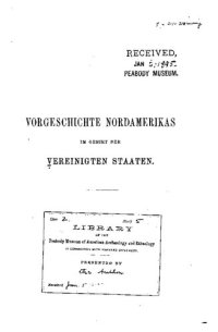 cover of the book Vorgeschichte Nordamerikas im Gebiet der Vereinigten Staaten