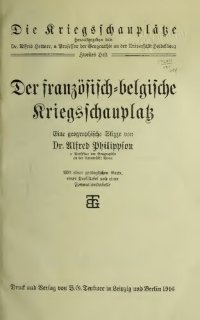 cover of the book Der französisch-belgische Kriegsschauplatz