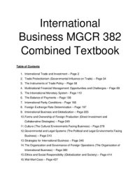 cover of the book International business MGCR 382 : combined textbook