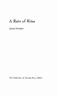 cover of the book A rain of rites