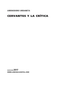 cover of the book Cervantes Y La Crítica