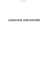 cover of the book Language and Nature: Papers Presented to John Huehnergard on the Occasion of His 60th Birthday: 67 (Studies in Ancient Oriental Civilisation)