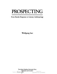 cover of the book Prospecting : from reader response to literary anthropology