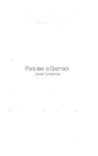 cover of the book Para leer a Gramsci