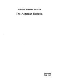 cover of the book The Athenian Ecclesia : a collection of articles 1976-1983