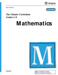 cover of the book The Ontario curriculum, grades 1-8. Mathematics.