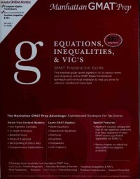 cover of the book Manhatton GMAT Strategy Guide: Equations, Inequalities, and VIC's