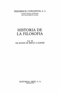 cover of the book De Maine De Biran A Sartre