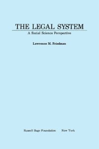 cover of the book The Legal System: A Social Science Perspective