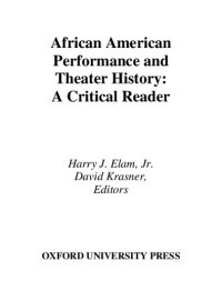 cover of the book African American Performance and Theater History: A Critical Reader