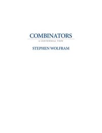 cover of the book Combinators: A Centennial View