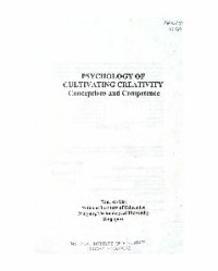 cover of the book Psychology of Cultivating Creativity Conceptions and Competence