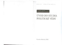 cover of the book Úvod do studia politické vědy