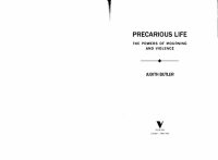 cover of the book Precarious Life: The Power of Mourning and Violence