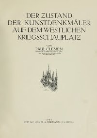 cover of the book Der Zustand der Kunstdenkmäler auf dem westlichen Kriegsschauplatz