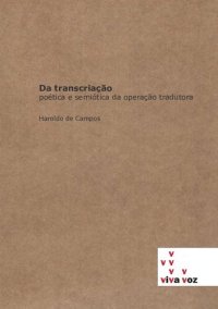 cover of the book Da transcriação: poética e semiótica da operação tradutora