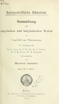 cover of the book Sammlung von assyrischen und babylonischen Texten in Umschrift und Übersetzung