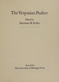 cover of the book The Vespasian psalter