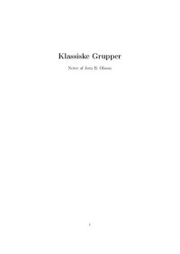 cover of the book Klassiske Grupper