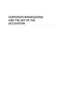 cover of the book Corporate Wrongdoing and the Art of the Accusation