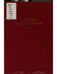 cover of the book Die Musiktheorie im 18. und 19. Jahrhundert