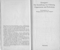 cover of the book Emergenz : die Entstehung von Ordnung, Organisation und Bedeutung