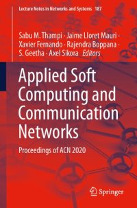 cover of the book Applied Soft Computing and Communication Networks: Proceedings of ACN 2020