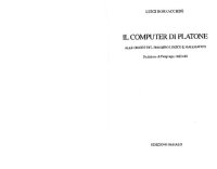 cover of the book Il computer di Platone : alle origini del pensiero logico e matematico