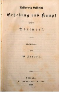 cover of the book Schleswig-Holsteins Erhebung und Kampf gegen Dänemark