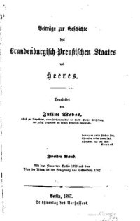 cover of the book Beiträge zur Geschichte des Brandenburgisch-Preußischen Staates und Heeres