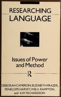 cover of the book Researching Language: Issues of Power and Method