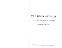 cover of the book The Book of Odes : Chinese Text , Transcription and Translation ( Shijing )