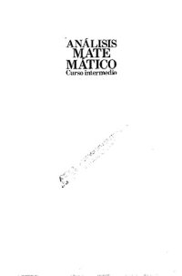 cover of the book Análisis Matemático