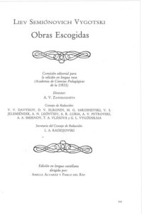 cover of the book Obras Escogidas I: Problemas teóricos y metodológicos de la Psicología