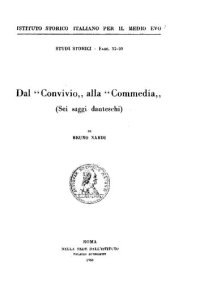 cover of the book Dal "Convivio" alla "Commedia": (sei saggi danteschi)