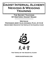 cover of the book Daoist Internal Alchemy Neigong & Weigong Training