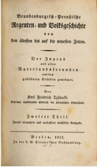 cover of the book Brandenburgisch-preußische Regenten- und Volksgeschichte von den ältesten bis auf die neuesten Zeiten