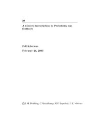 cover of the book Instructor Solution Manual To Accompany A Modern Introduction to Probability and Statistics: Understanding Why and How (Springer Texts in Statistics) (Instructors' Solutions)