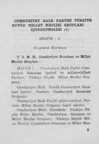 cover of the book C. H. P. T. B. M. M. grupları içyönetmeliği ﻿