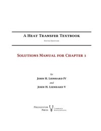 cover of the book A Heat Transfer Textbook, Solutions Manual