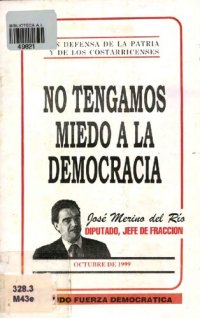 cover of the book No tengamos miedo a la democracia