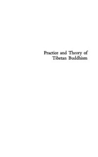 cover of the book Practice and Theory of Tibetan Buddhism. Introd by the Dalai Lama