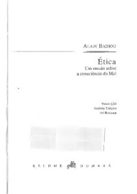 cover of the book Ética: um ensaio sobre a consciência do Mal