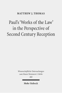 cover of the book Paul’s ‘Works of the Law’ in the Perspective of Second Century Reception