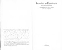 cover of the book Bourdieu und Luhmann ein Theorienvergleich