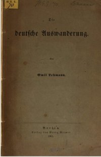 cover of the book Die deutsche Auswanderung