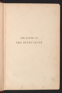 cover of the book The Kafirs of the Hindu-Kush