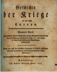 cover of the book Geschichte der Kriege in und ausser Europa