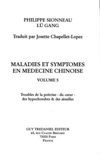 cover of the book Maladies et symptomes en medecine chinoise (volume 5)