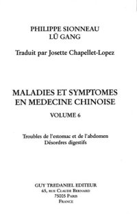 cover of the book Maladie et symptomes en medecine chinoise - Tome 6 (06) (French Edition)